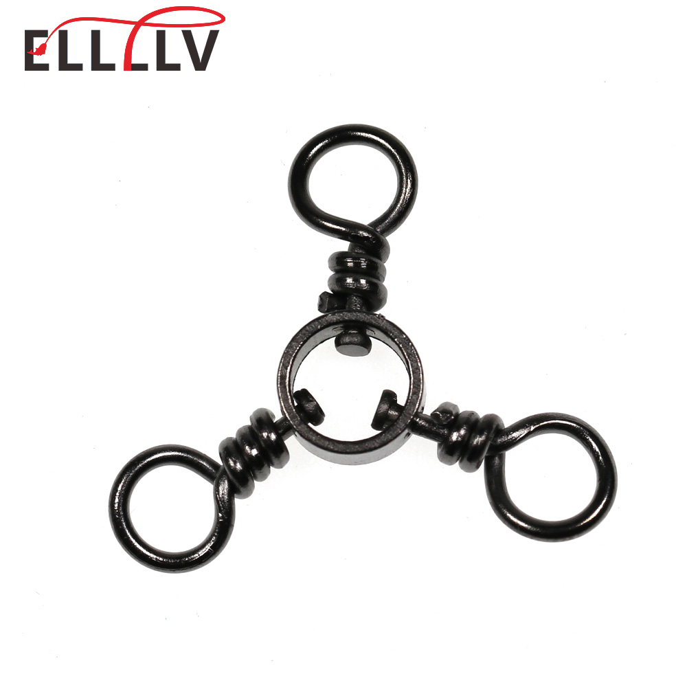 Fishing Lure Accessories - Elllv 10ชิ้น/ถุง #8-3/0ตกปลา3 Way Swivels ตกปลาทะเล