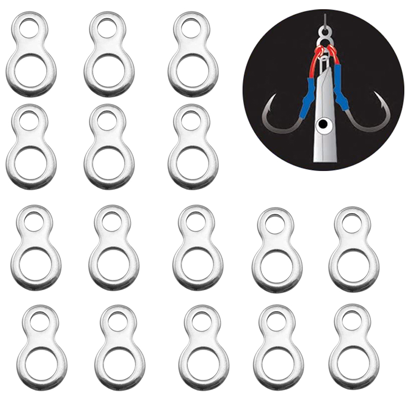 Fishing Lure Accessories - โซลิดริงตกปลาสแตนเลสสตีล10-50ชิ้น, อุปกรณ์ตกปลาทะเล
