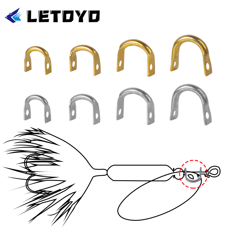 Fishing Lure Spinnerbait - Letoyo 100ชิ้นสปินเนอร์เหล็กสแตนเลสสตีลรูปตัวยูสำหรับเหยื่อล่อปลาช้อนสปินเนอร์