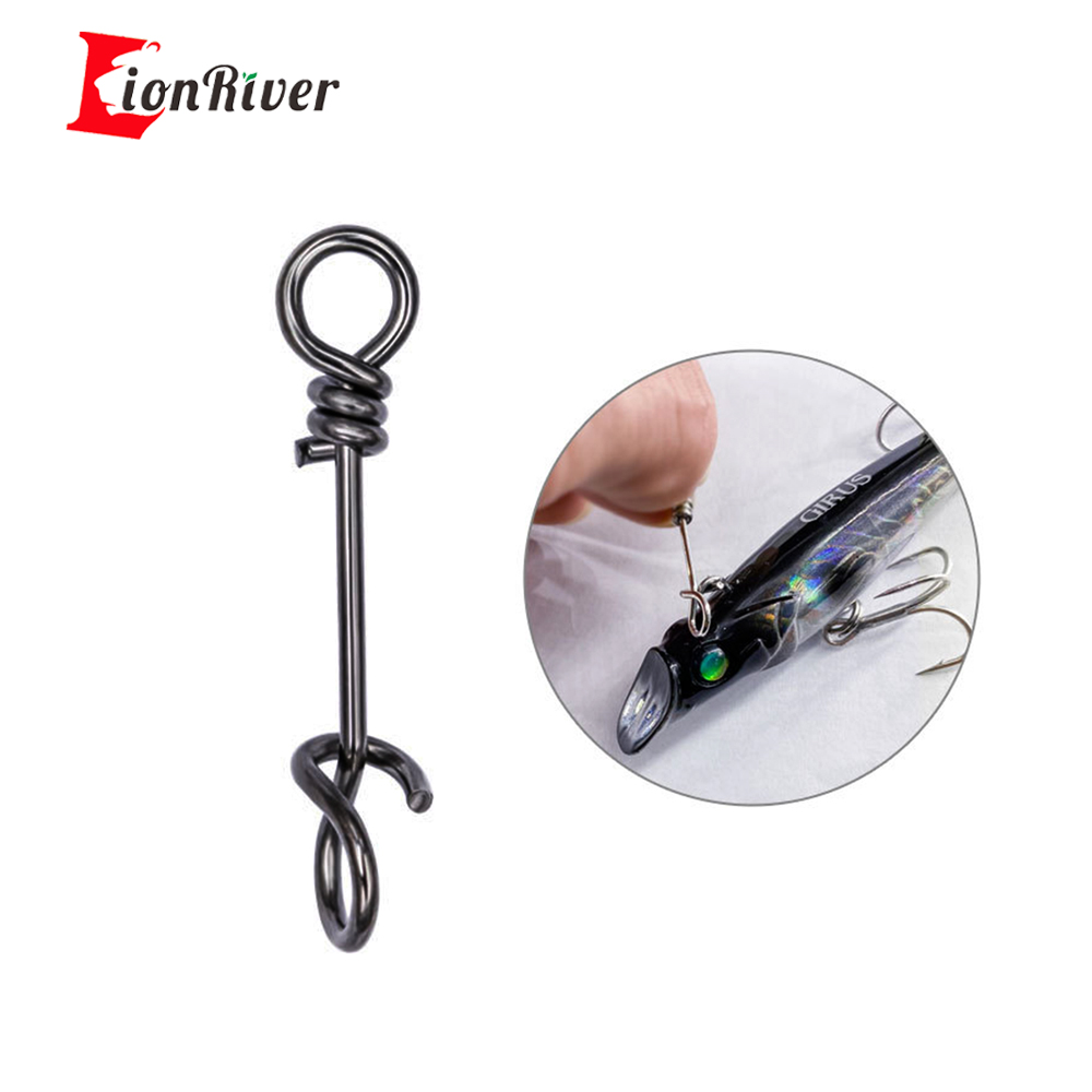 Fishing Lure Accessories - Lionriver 100ชิ้นสแตนเลสตกปลาฤดูใบไม้ผลิคลิป strengthend ด่วนเปลี่ยน snaps เหยื่อล่อปลา