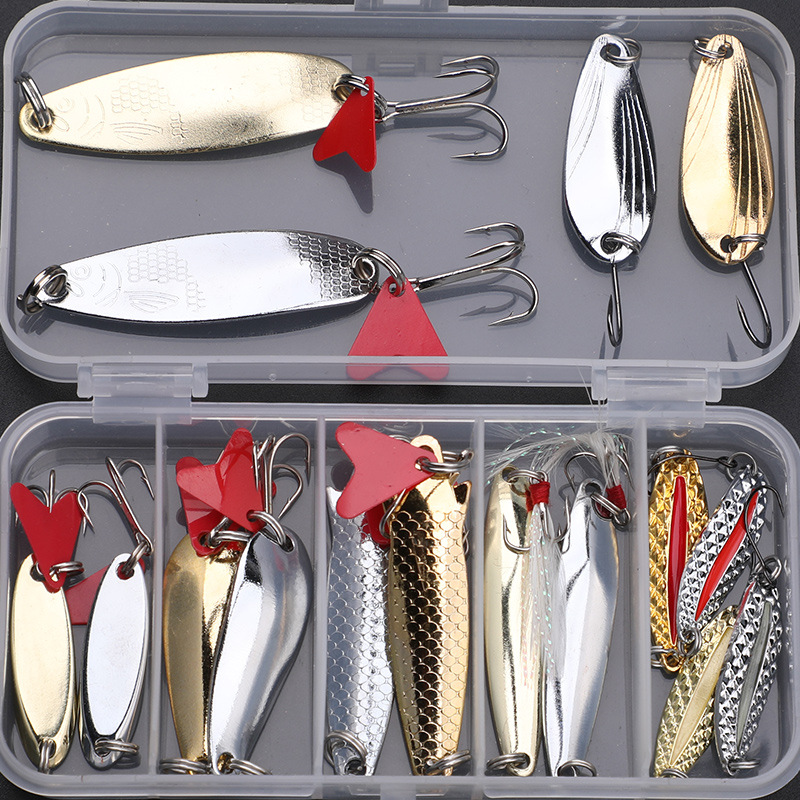 Fishing Lure Spinnerbait - ชุดเหยื่อตกปลา 16 ชิ้น ชุดเหยื่อจิ๊กกิ้ง เหยื่อโลหะ สำหรับปลาแบส