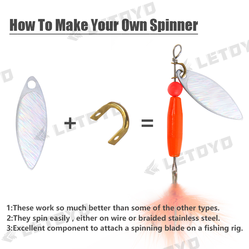 Letoyo 100ชิ้นสปินเนอร์เหล็กสแ - Fishing Lure Spinnerbait บทวิจารณ์และราคา