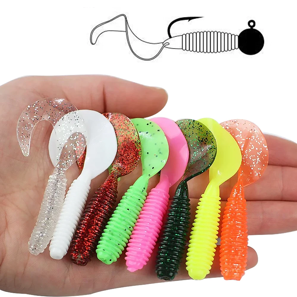 เหยื่อซิลิโคนแบบนิ่ม 50 ชิ้น ร - Fishing Lure Soft Plastic บทวิจารณ์และราคา