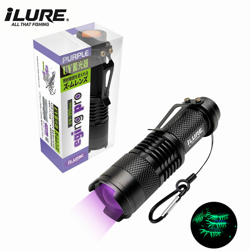 MINI UV ไฟฉาย 395nm อัลตราไวโอ - Fishing Lure Jig บทวิจารณ์และราคา