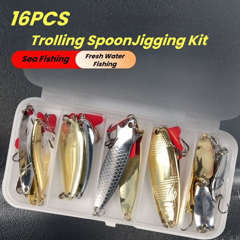 ชุดเหยื่อตกปลา 16 ชิ้น ชุดเหยื - Fishing Lure Spinnerbait บทวิจารณ์และราคา
