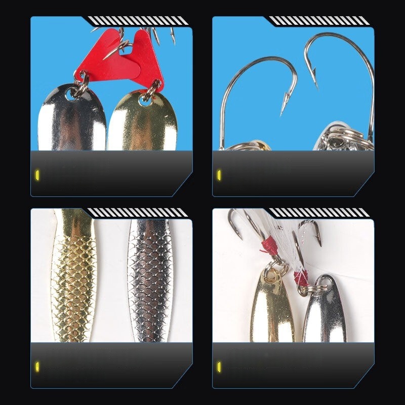 ชุดเหยื่อตกปลา 16 ชิ้น ชุดเหยื - Fishing Lure Spinnerbait บทวิจารณ์และราคา
